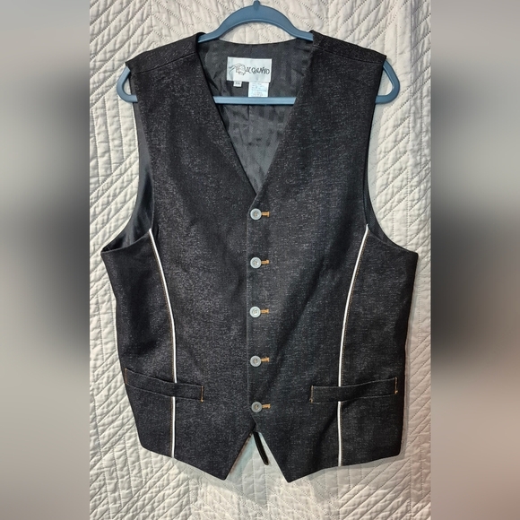 Vintage LL Canto Black Vest with White Accents - Picture 1 of 3